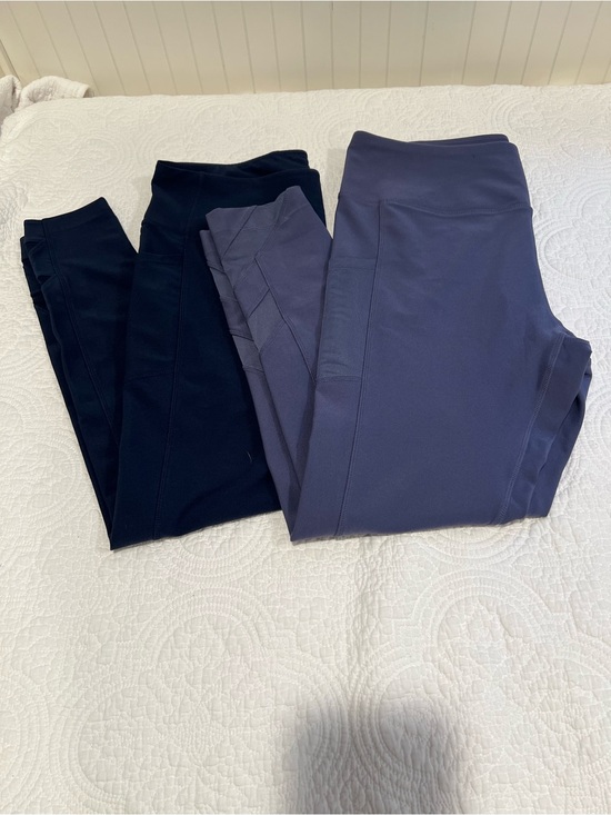 Mondetta Pants - 2 Pair NWOT Mondetta Mesh Performance Leggings | Periwinkle & Navy | XL Pockets